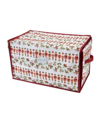 Nutcracker Print Design 112 Count Stackable Christmas Ornament Storage Box