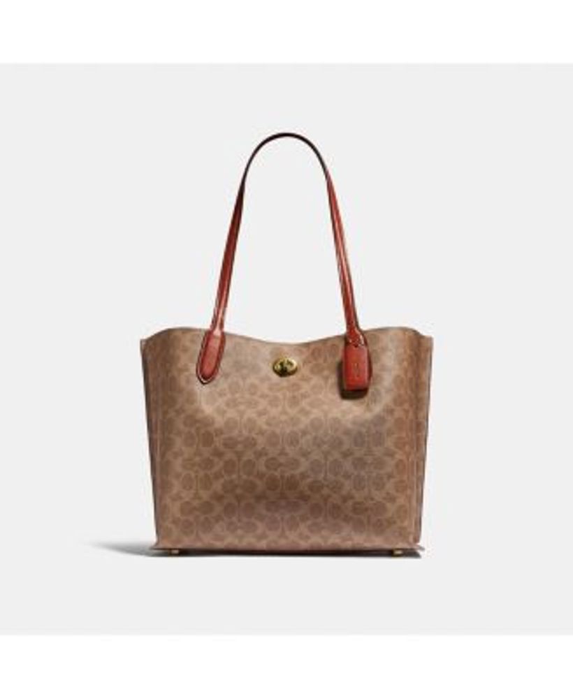 COACH Signature Coated Canvas Studio Shoulder Bag - Macy's