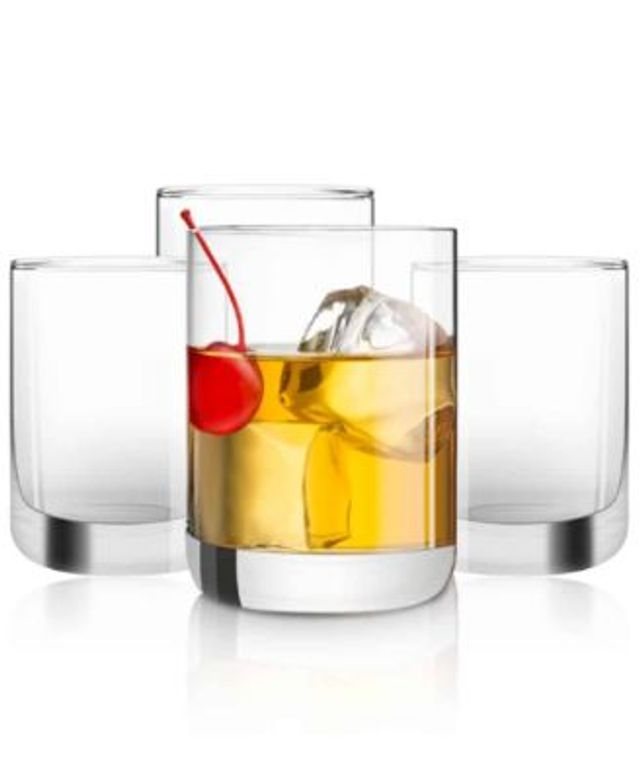 JoyJolt Carre Square Whiskey Glasses, Set of 4 - Macy's