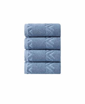 Turkish Cotton Sovrano Collection Luxury Hand Towels, Set of 4