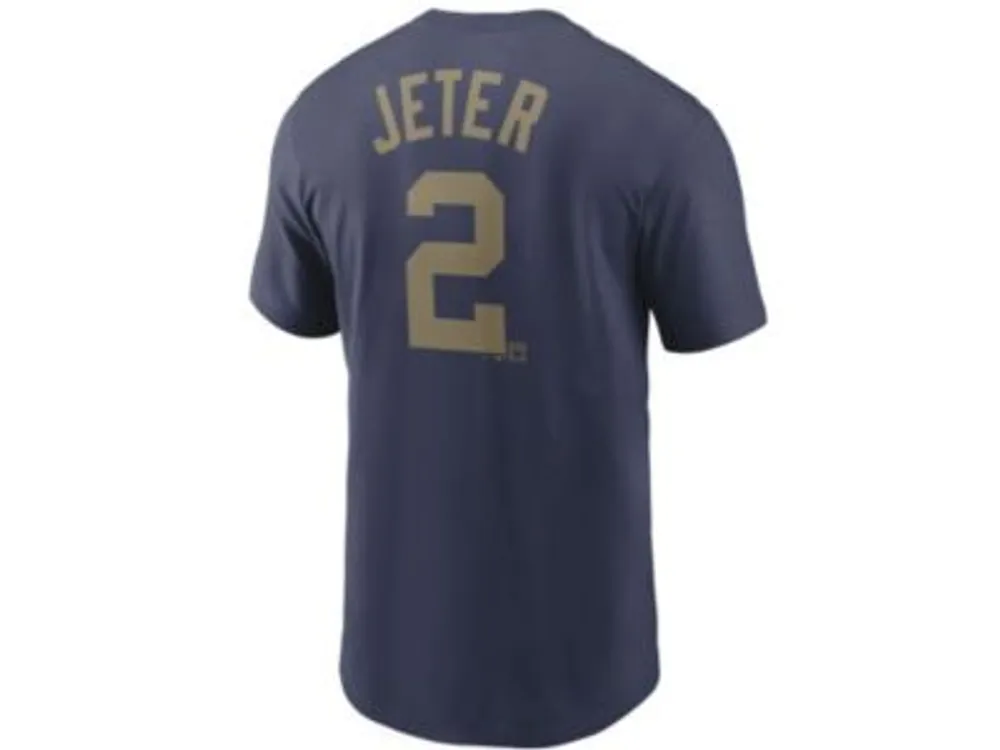 Women's Nike Derek Jeter Navy New York Yankees Name & Number T-Shirt