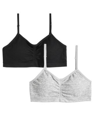 Little & Big Girls 2-Pack Seamless Ruched Bras