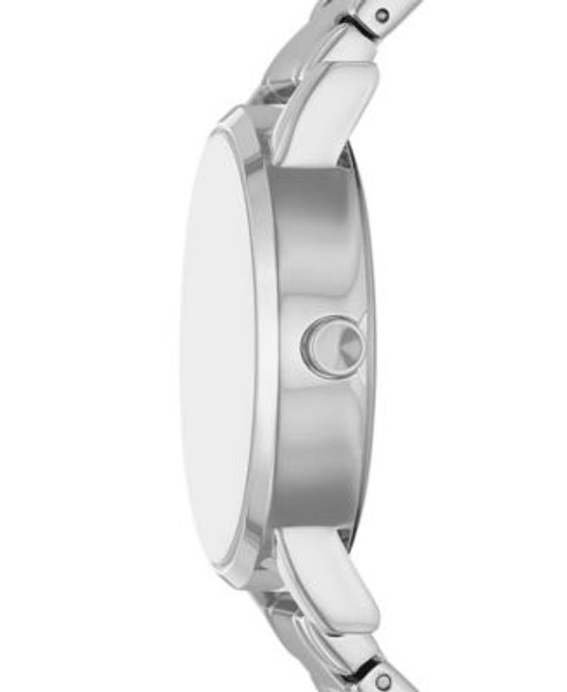 Women's Soho Three-Hand Silver-Tone Stainless Steel Bracelet Watch, 34mm