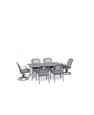 Vintage II Outdoor 7-Pc. Dining Set (72" X 38" Table, 4 Dining Chairs & 2 Swivel Chairs) With Outdura® Cushions, Created for Macy's