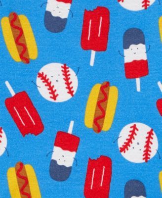 Baby Boys Baseball Snug Fit Pajama, 4 Piece Set