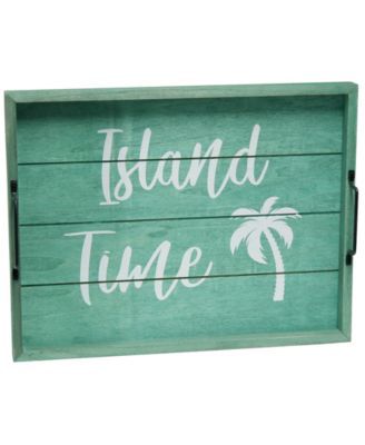 Decorative Wood Serving Tray with Handles