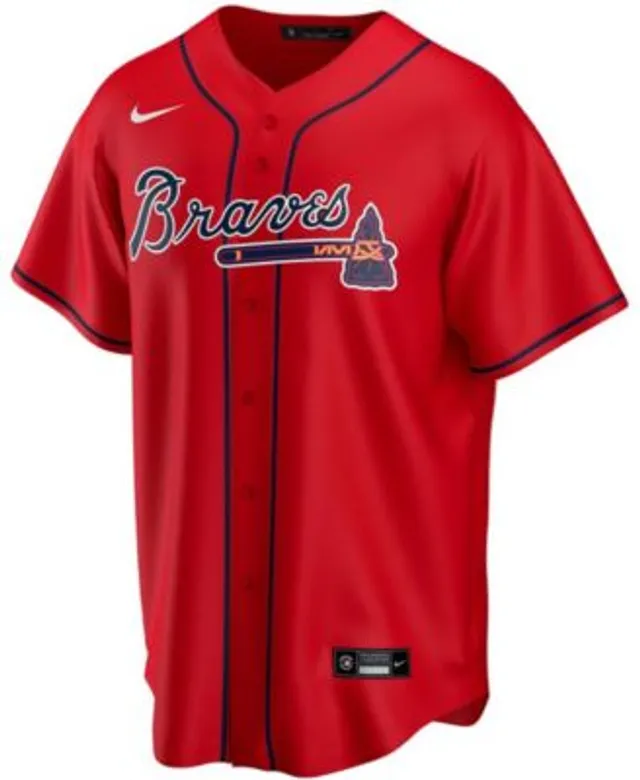 Ozzie Albies Youth Atlanta Braves Alternate Jersey - Navy Replica