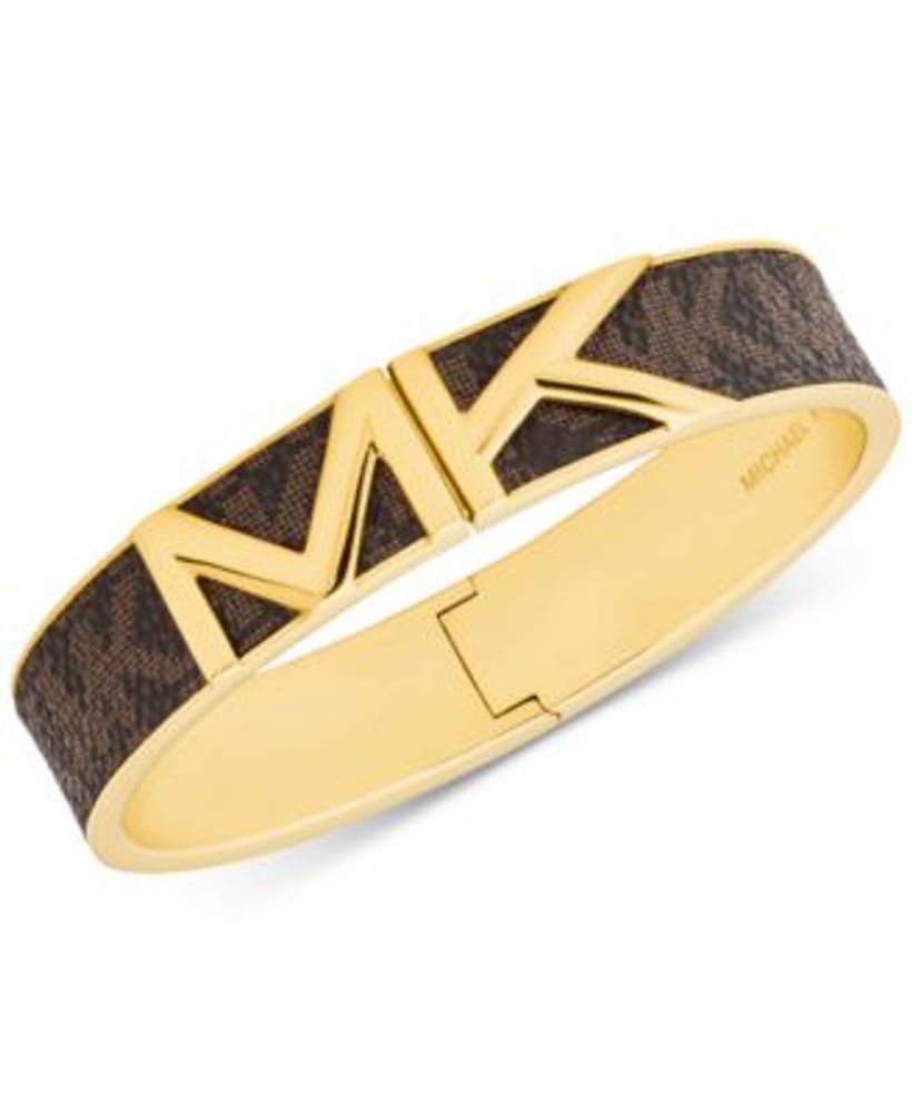 Michael Kors Gold and Brown Bangle Bracelet | Connecticut Post Mall