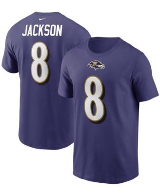 Fanatics Men's Lamar Jackson Purple Baltimore Ravens Player Icon Name and  Number T-shirt