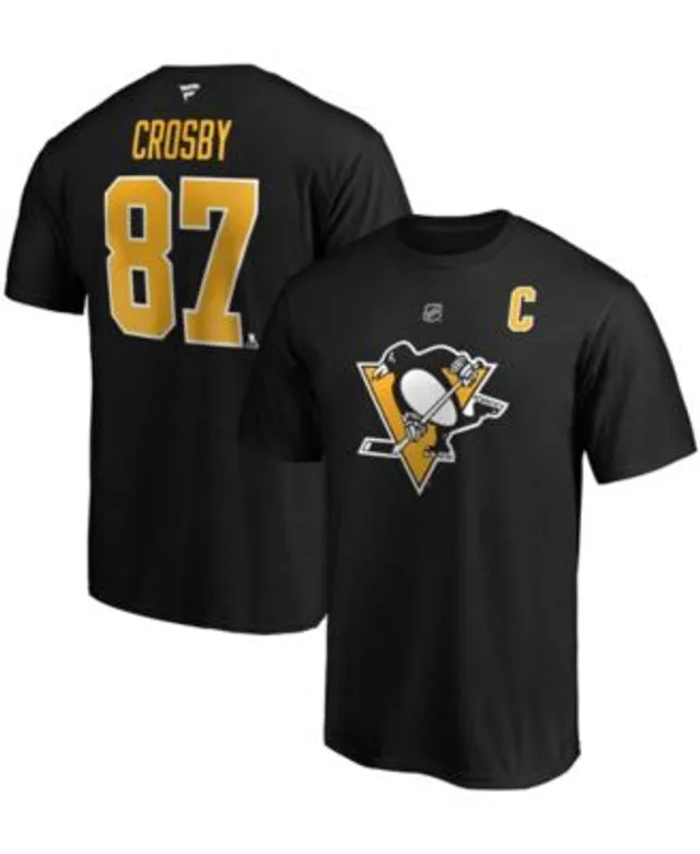 Women's Sidney Crosby Black Pittsburgh Penguins Plus Size Name and Number  Long Sleeve T-Shirt
