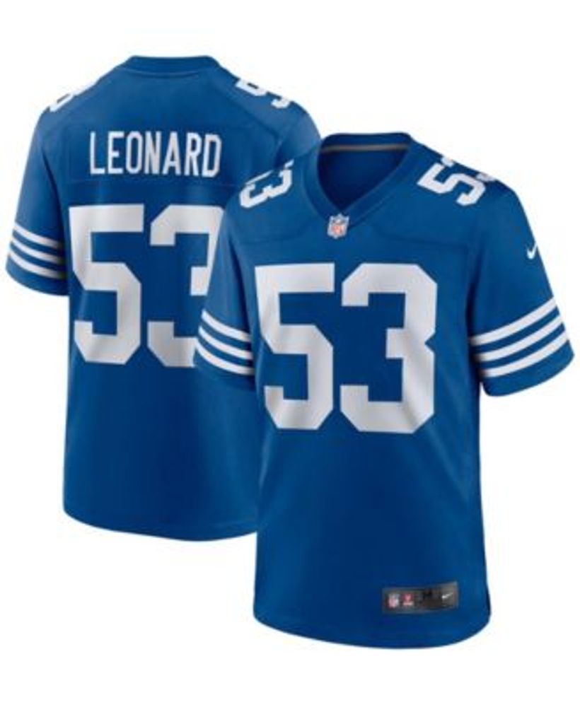 Men's Nike Darius Leonard Royal Indianapolis Colts Vapor Limited Jersey