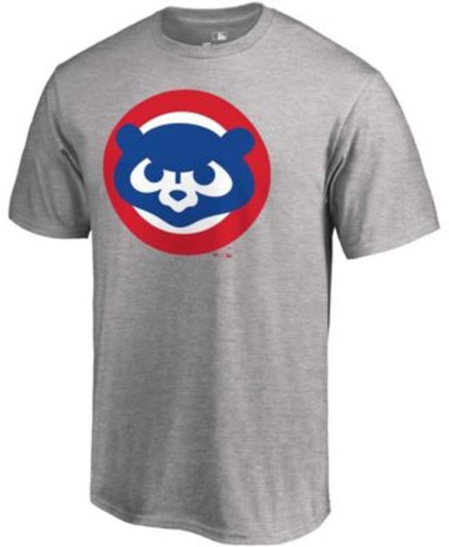 Men's Fanatics Branded Heather Gray Chicago Cubs Cooperstown Collection  Huntington T-Shirt