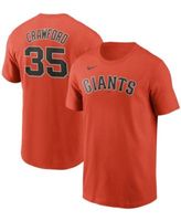 Men's San Francisco Giants Brandon Crawford Nike Black Name & Number T-Shirt