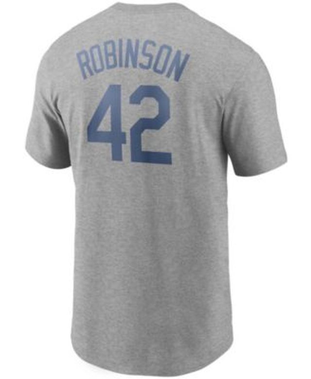 Mitchell & Ness Men's Jackie Robinson Gray Brooklyn Dodgers Cooperstown  Collection Legends T-shirt