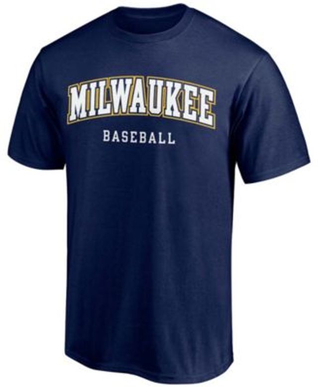 Men's Pro Standard Navy/ Milwaukee Brewers Taping T-Shirt