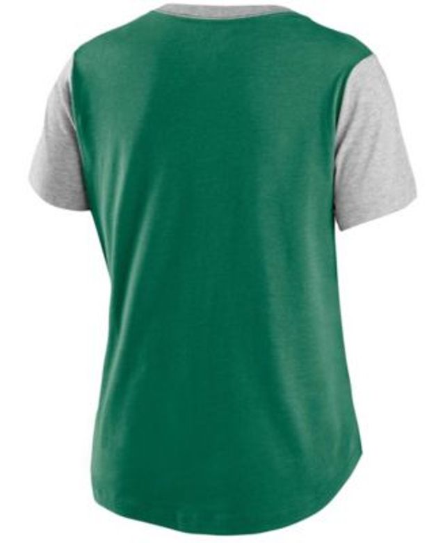 Women's Fanatics Branded Green Oakland Athletics Paisley Hometown Collection Tri-Blend V-Neck T-Shirt