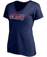 Women's Navy/Red Cleveland Indians Plus Size V-Neck Jersey T-Shirt