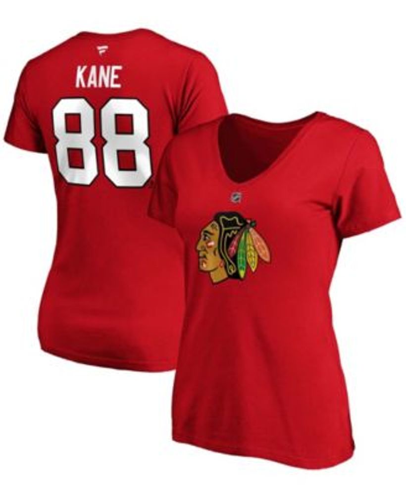 Chicago Blackhawks Jersey Stripes Ladies V-Neck Tee Shirt Large / Red