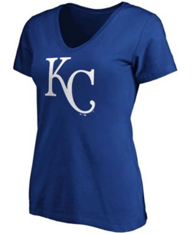 Women's Fanatics Branded Royal Kansas City Royals Core Official Logo V-Neck  T-Shirt