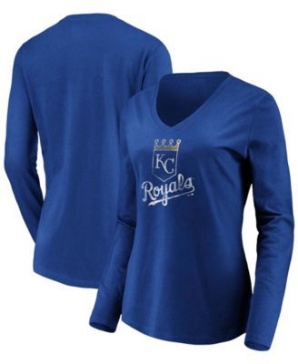 Women's Soft As A Grape Royal Los Angeles Dodgers Team Pigment Dye Long Sleeve T-Shirt Size: Small