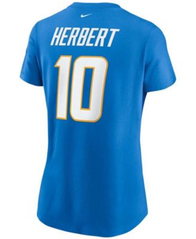 Women's Justin Herbert Camo Los Angeles Chargers Name and Number Tri-Blend  V-Neck T-shirt