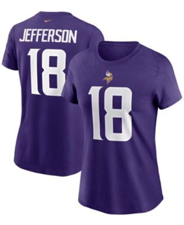 Nike Women's Justin Jefferson Purple Minnesota Vikings Name Number T-Shirt - Purple