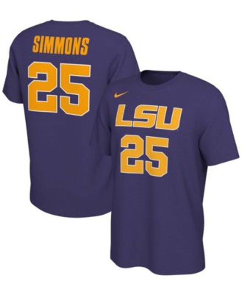 Men's Original Retro Brand Ben Simmons Purple LSU Tigers