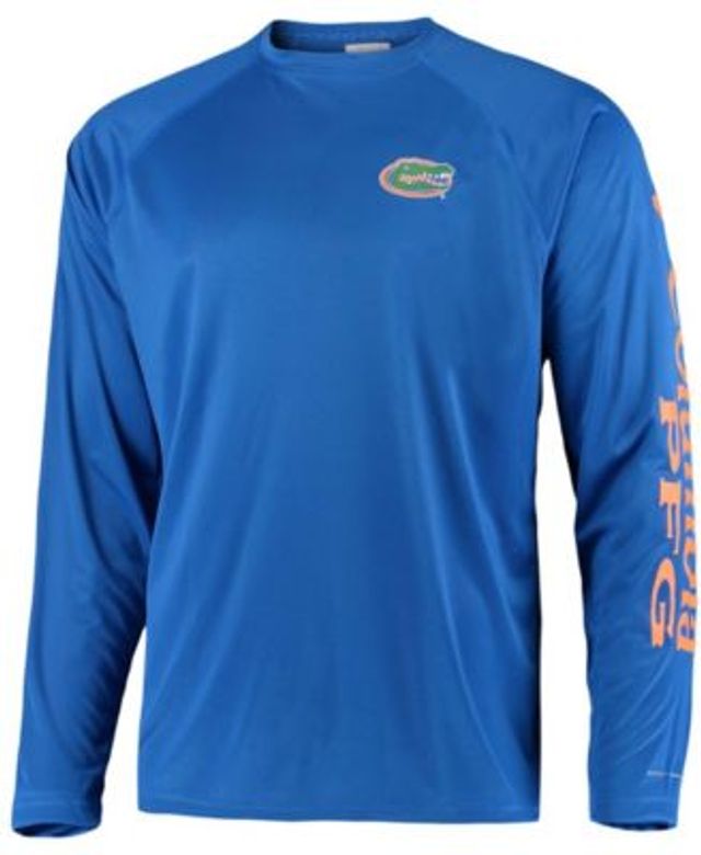 Men's Columbia PFG Royal Florida Gators Slack Tide Camp Button-Up