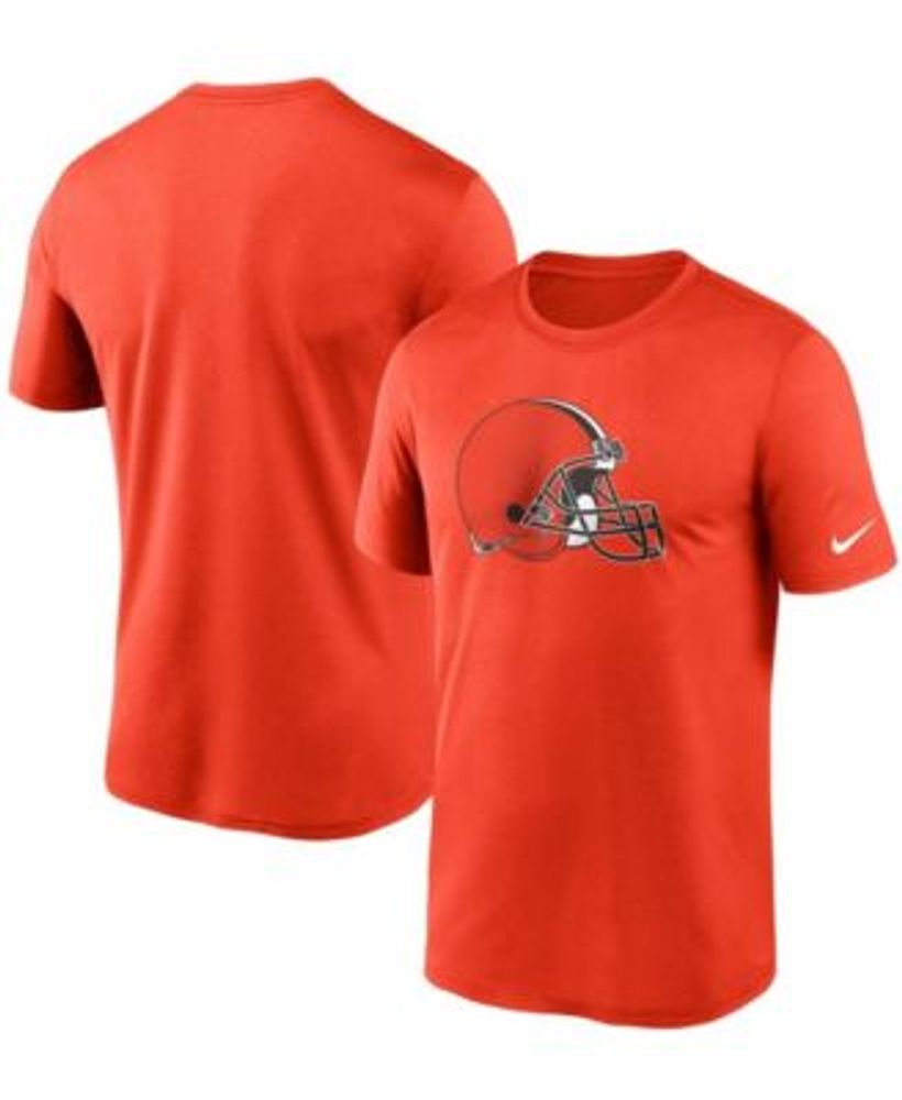 NIKE dri fit mens NFL CLEVELAND BROWNS t shirt orange sz Large