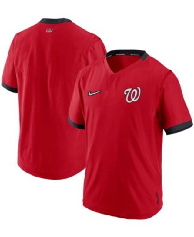 Men's Nike Red Washington Nationals Alternate Logo Club Pullover Hoodie Size: Large