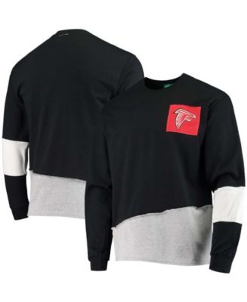 Refried Apparel Men's Black Atlanta Falcons Angle Long Sleeve T