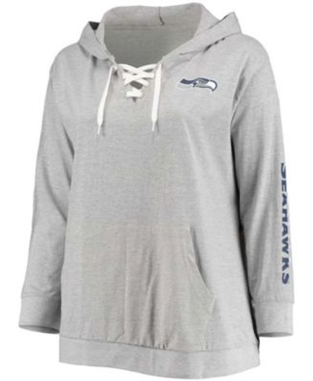 Lids Dallas Cowboys Fanatics Branded Women's Plus Lace-Up Pullover Hoodie -  Heathered Gray