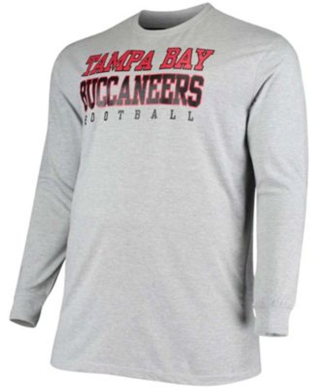 Men's Fanatics Branded Heathered Gray Tampa Bay Buccaneers Big & Tall Practice Long Sleeve T-Shirt