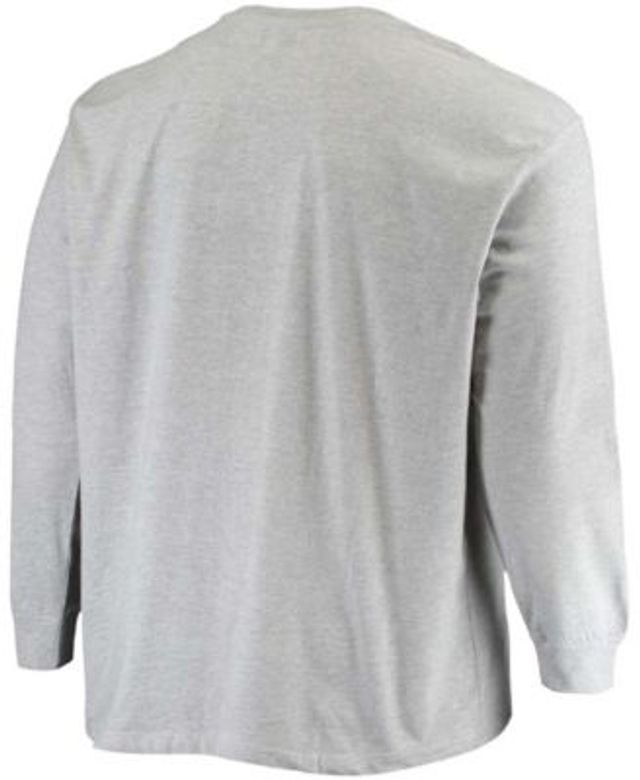 Men's Minnesota Vikings Heathered Gray Big & Tall Practice Long Sleeve T- Shirt