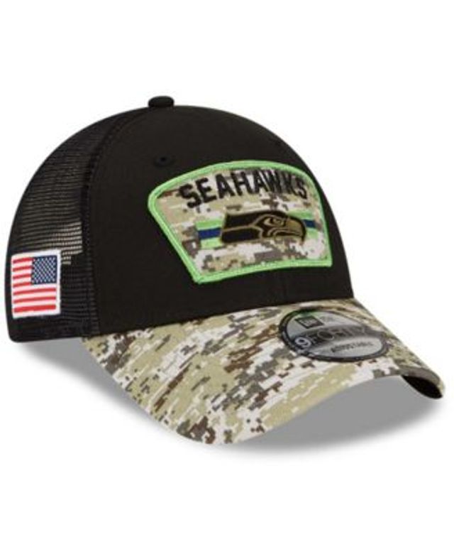 Philadelphia Eagles New Era 2021 Salute To Service Trucker 9FORTY Snapback  Adjustable Hat - Black/Camo