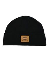 Women's Cuffed Beanie with Leather Patch