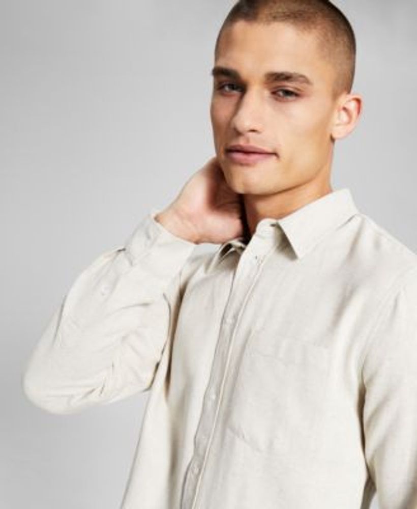 Men's Textured Herringbone Shirt
