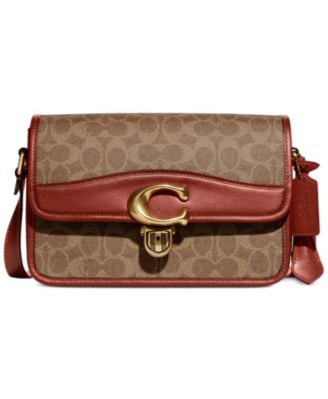 COACH Kip Turn-lock Leather Crossbody - Macy's