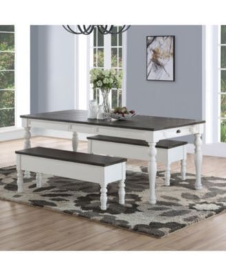 Judd 3-Pc Dining set ( Table + 2 benches)
