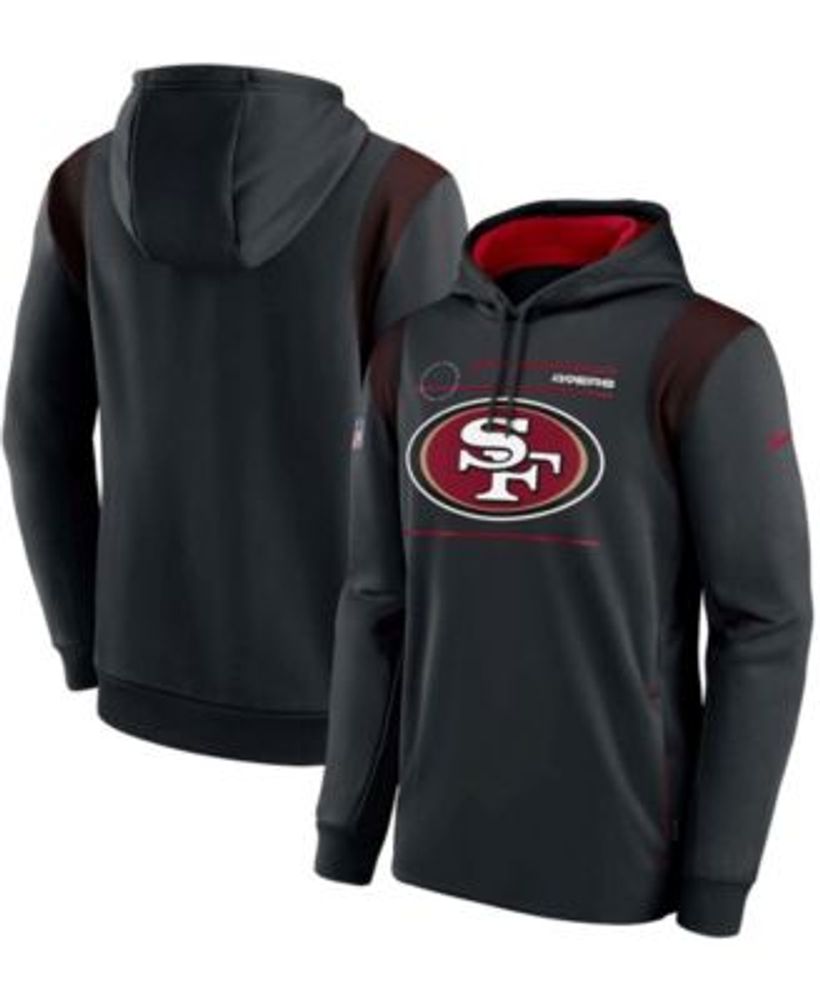 Nike Men's Scarlet and Black San Francisco 49ers Sideline Player  Quarter-Zip Hoodie Jacket - Macy's