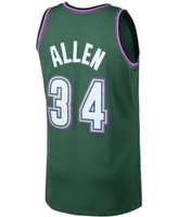 Women's Mitchell & Ness Ray Allen Green Milwaukee Bucks 1996-97 Hardwood  Classics Swingman Jersey