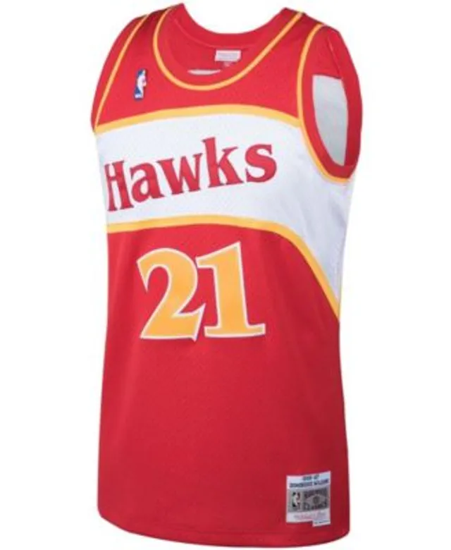 Men's Mitchell & Ness Stacey Augmon Red Atlanta Hawks Hardwood Classics  1991-92 Swingman Jersey