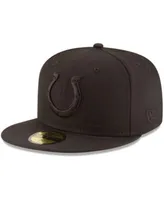 New Era Men's Black Indianapolis Colts Logo Omaha 59FIFTY Fitted Hat