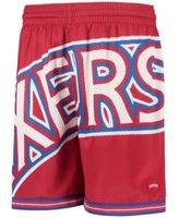Denver Nuggets Mitchell & Ness Youth Hardwood Classics Throwback Big Face  Mesh Shorts - Blue
