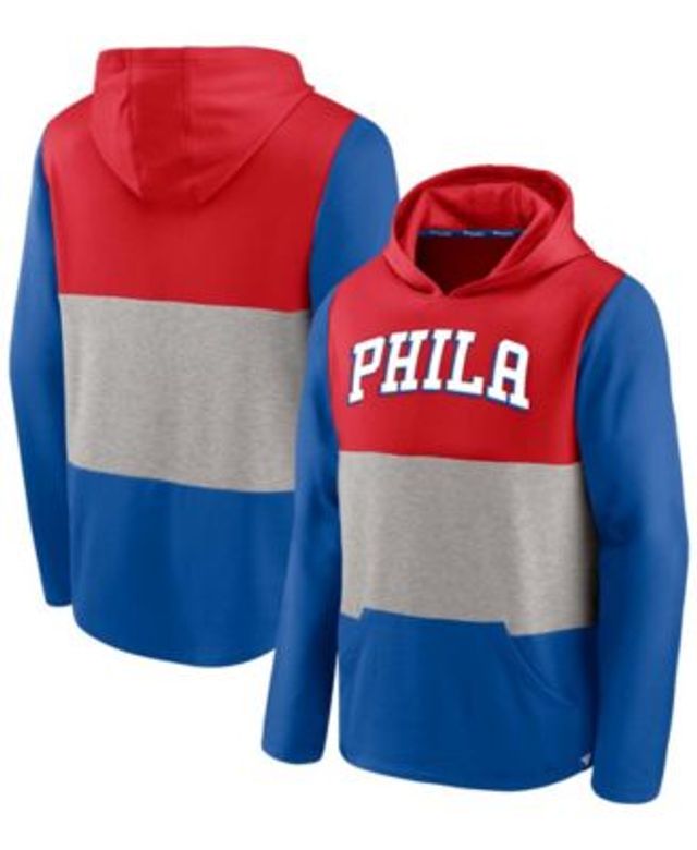 Buffalo Bills New Era Throwback Colorblocked Pullover Hoodie - Red/Royal