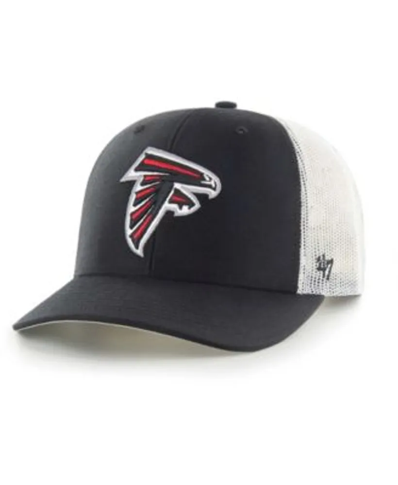 47 Brand Men's Black, White Atlanta Falcons Trucker Snapback Hat