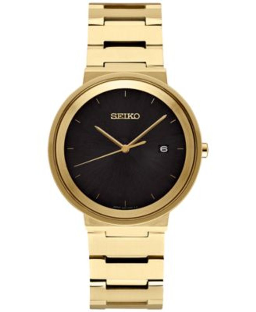 Seiko Men's Essentials Gold-Tone Stainless Steel Bracelet Watch 41mm |  Connecticut Post Mall