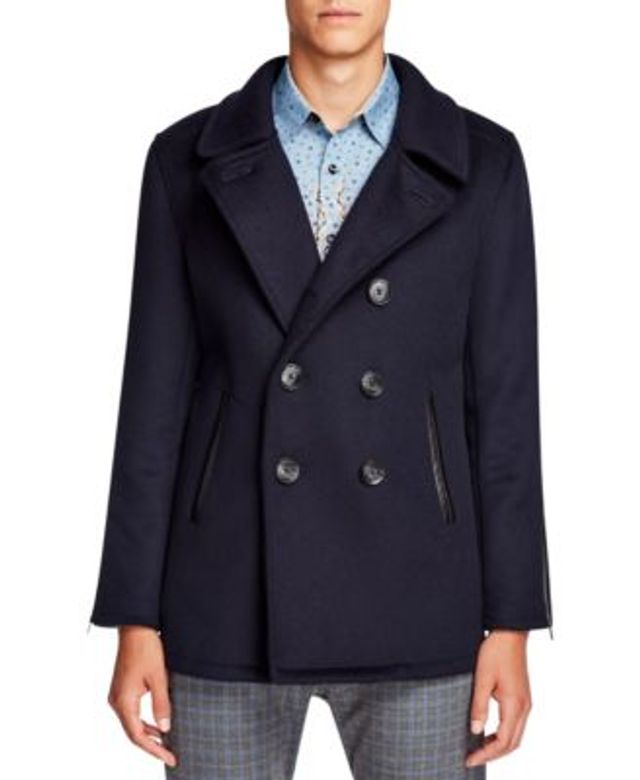 Lauren Ralph Lauren Men's Classic-Fit Double Breasted Lumber Peacoat -  Macy's