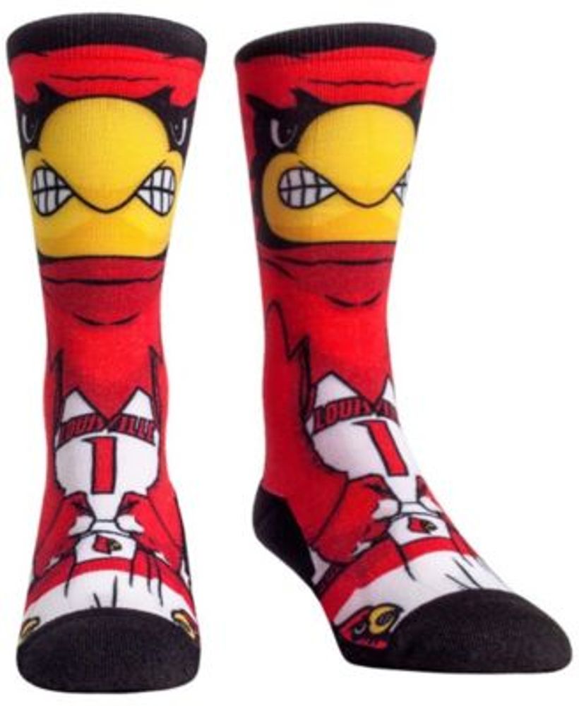 Youth Louisville Cardinals HyperOptic Mascot Crew Socks