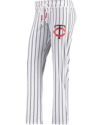 New York Yankees Concepts Sport Women's Vigor Pinstripe Sleep Pant - White, Size: Small